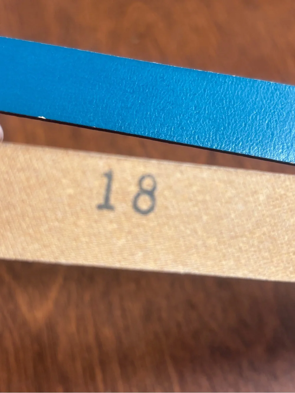 Vintage Blue Leather Belt